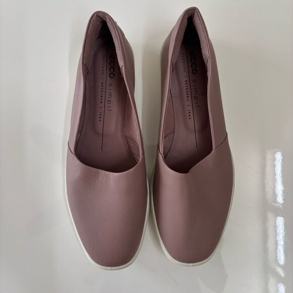 Ecco Women's Size 38 (6-6.5) Simpil W Woodrose Purple Leather Slip On Shoes - Picture 8 of 8